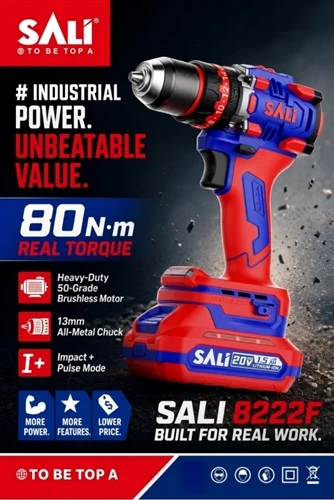 SALI Brushless Storm presenta il trapano avvitatore a batteria brushless 8222...